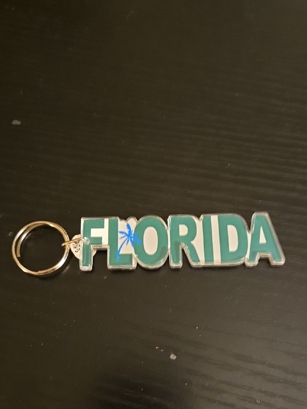 Florida Teal Letter Keychain - Unbranded